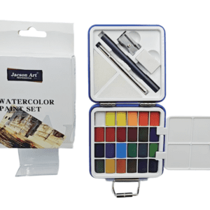 24 color Solid Watercolor Tin Travel Set
